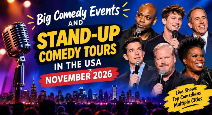 Big comedy events and stand-up comedy tours in the USA in November 2026